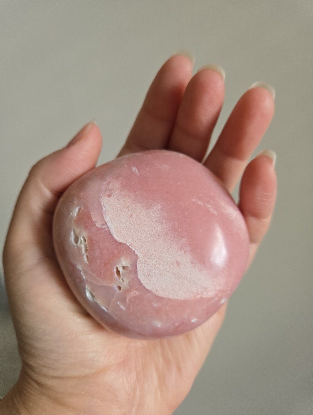 XL Pink Opal Palm Stone